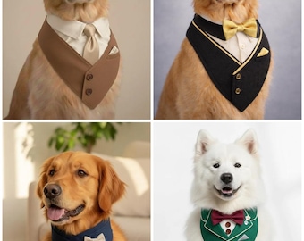 DOG Smoking PATTERN BUNDLE, formelle Haustier Outfit, Hunde Halstuch Bundle, Smoking Doh Bandana, Hund Slobber Lätzchen Muster, Hund droll Bandana, diy Hundetuch