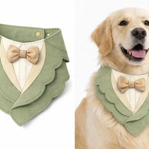 Patrón de costura de esmoquin para perro, patrón de costura de pañuelo de boda para perro, descarga instantánea, patrón de costura de pañuelo de esmoquin para perro