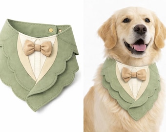 Hunde Smoking Bandana Schnittmuster, Hunde-Schnittmuster, Hochzeits-Bandana Muster, sofort-download