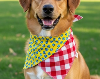 Reversible Dog Bandana Sewing Pattern | Pet Bandana PDF | DIY Dog Accessories | Printable Dog Scarf Pattern | Beginner Sewing Project