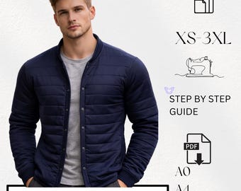 Kugeljacke Schnittmuster | Blazer Jacke Schnittmuster | XS-3XL, Sofortdownload