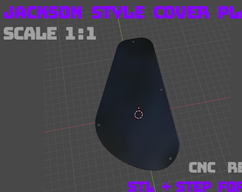 Jackson Pro Dinky Style Rear Cavity Cover Plate 1:1 | STL & STEP | CNC / 3D Printing