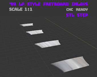 LP Style Fretboard Inlays – 1:1 Scale | STL + STEP | cnc guitar files
