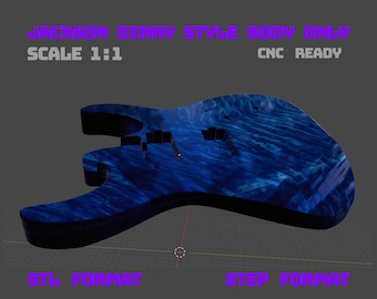 Jackson Pro Dinky DK2 Guitar Body - CNC 3D Model (STL & STEP Files)