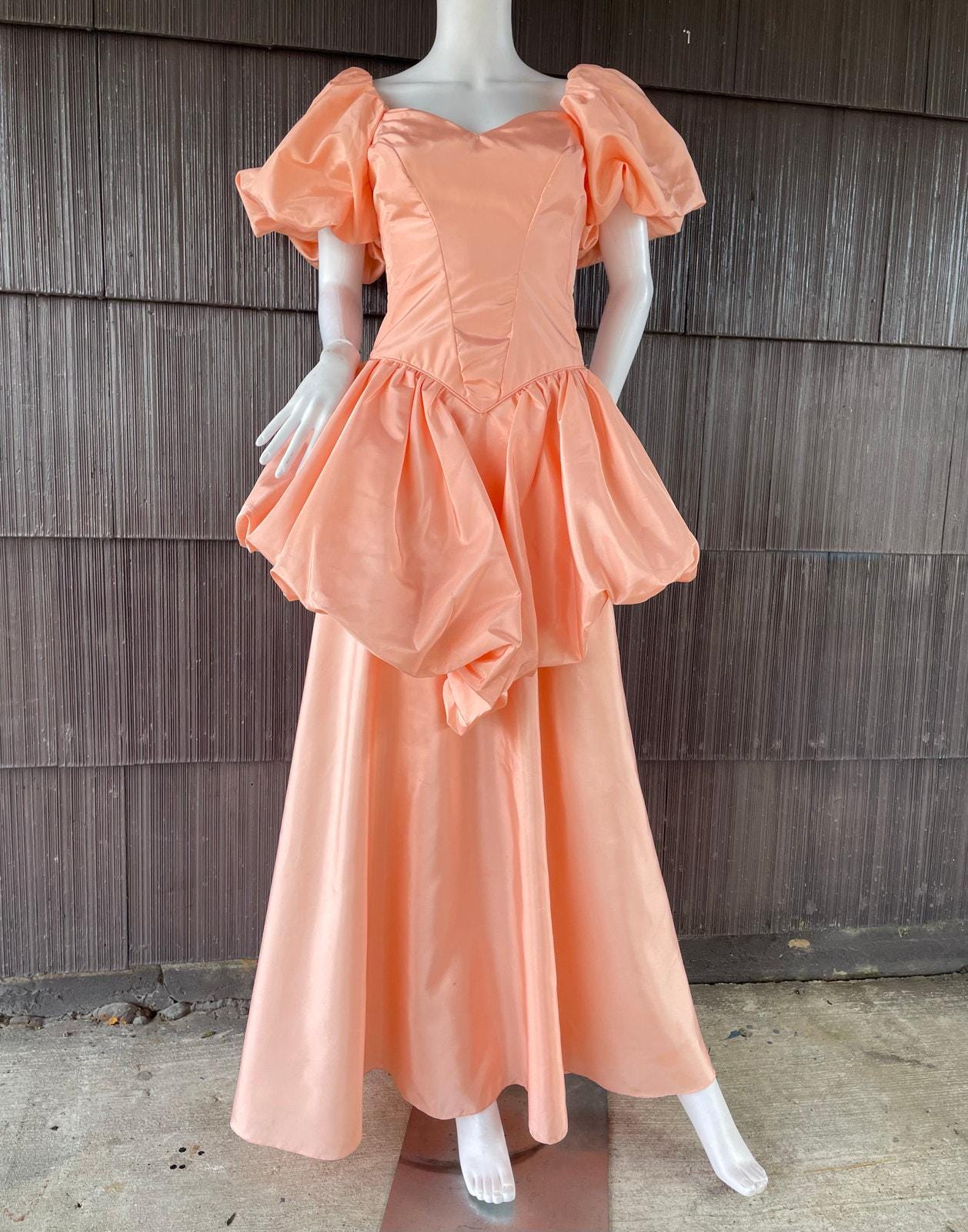 80s bridesmaid dresses plus size High-Slit Chiffon Bridesmaid Dress with Long Sleeves and Waist Pleating main image 1