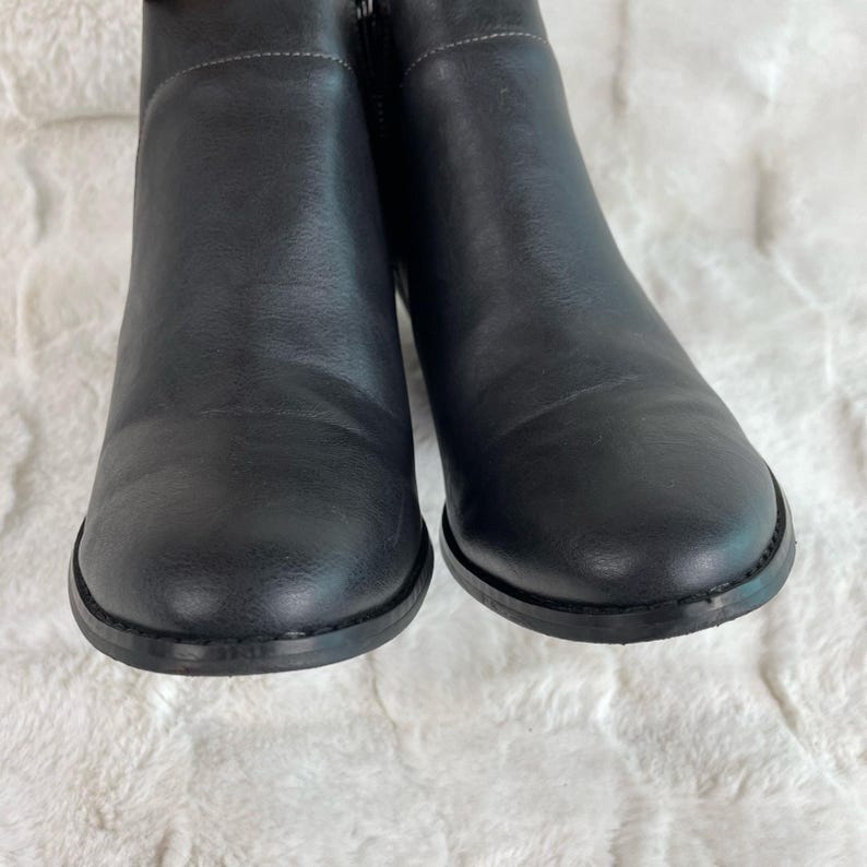 Free People Farylrobin Black Leather Ankle Boots Bootie Women Size 8 image 7