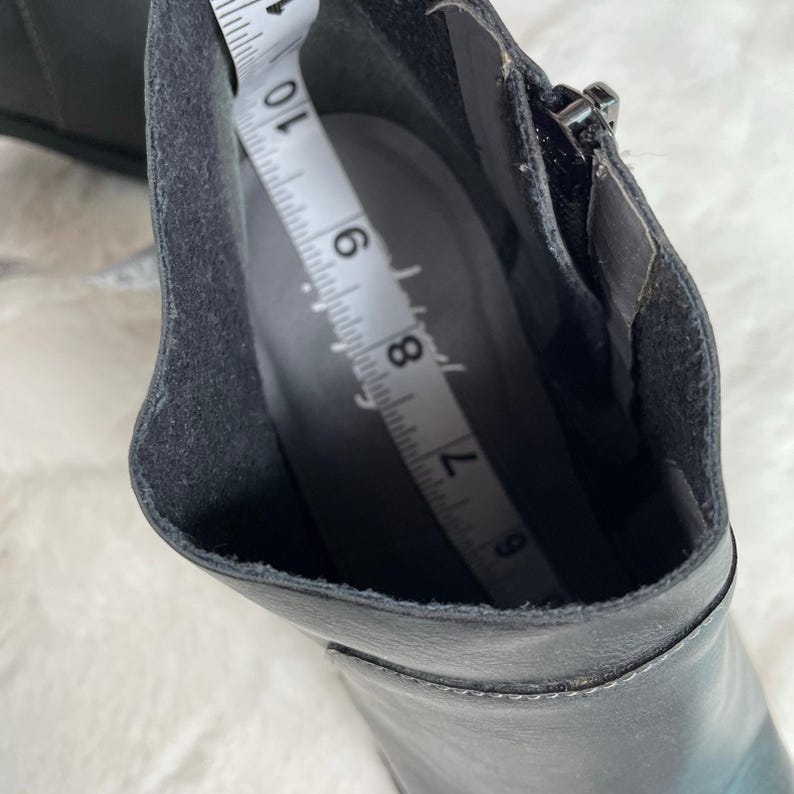 Free People Farylrobin Black Leather Ankle Boots Bootie Women Size 8 image 11