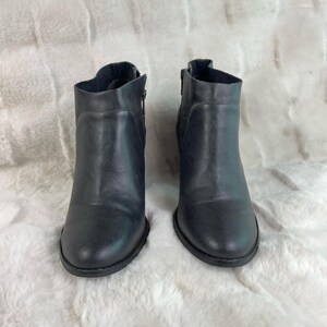 Free People Farylrobin Black Leather Ankle Boots Bootie Women Size 8 image 3