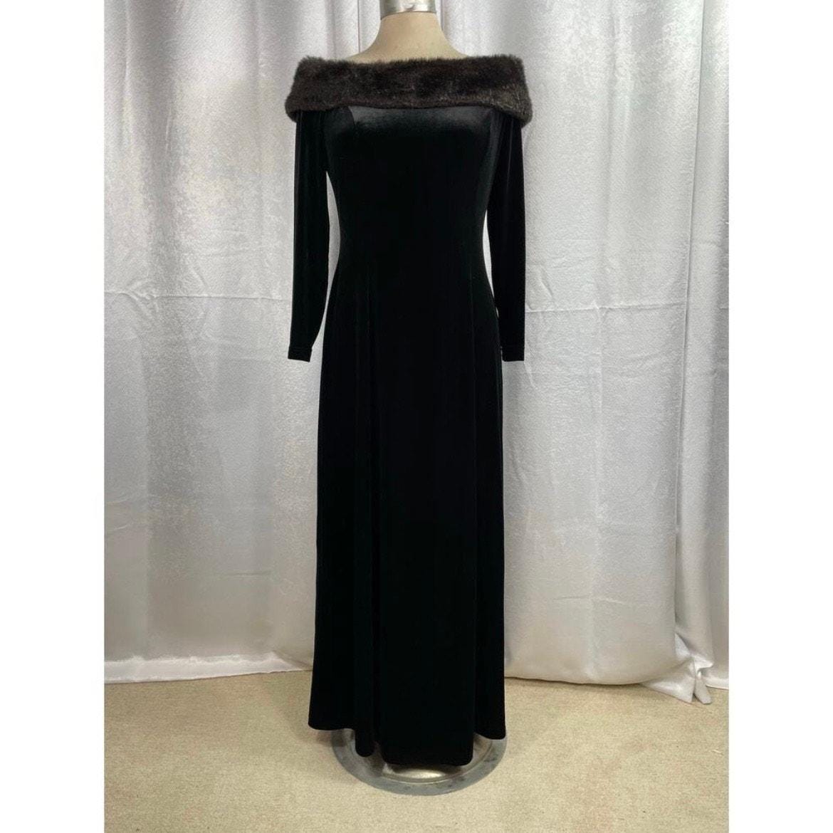 Fur Lined Long Dress - Etsy