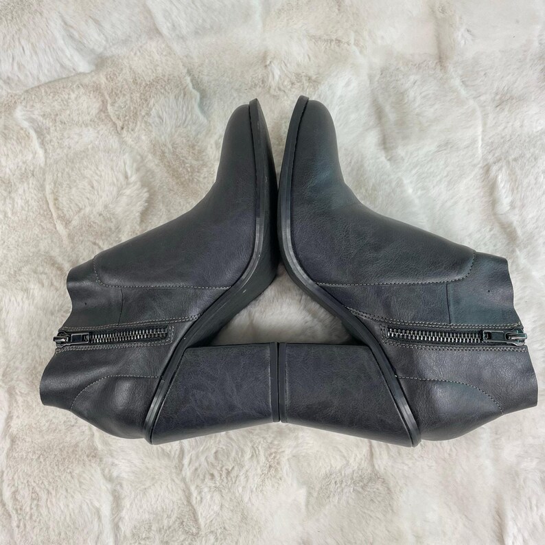 Free People Farylrobin Black Leather Ankle Boots Bootie Women Size 8 image 5