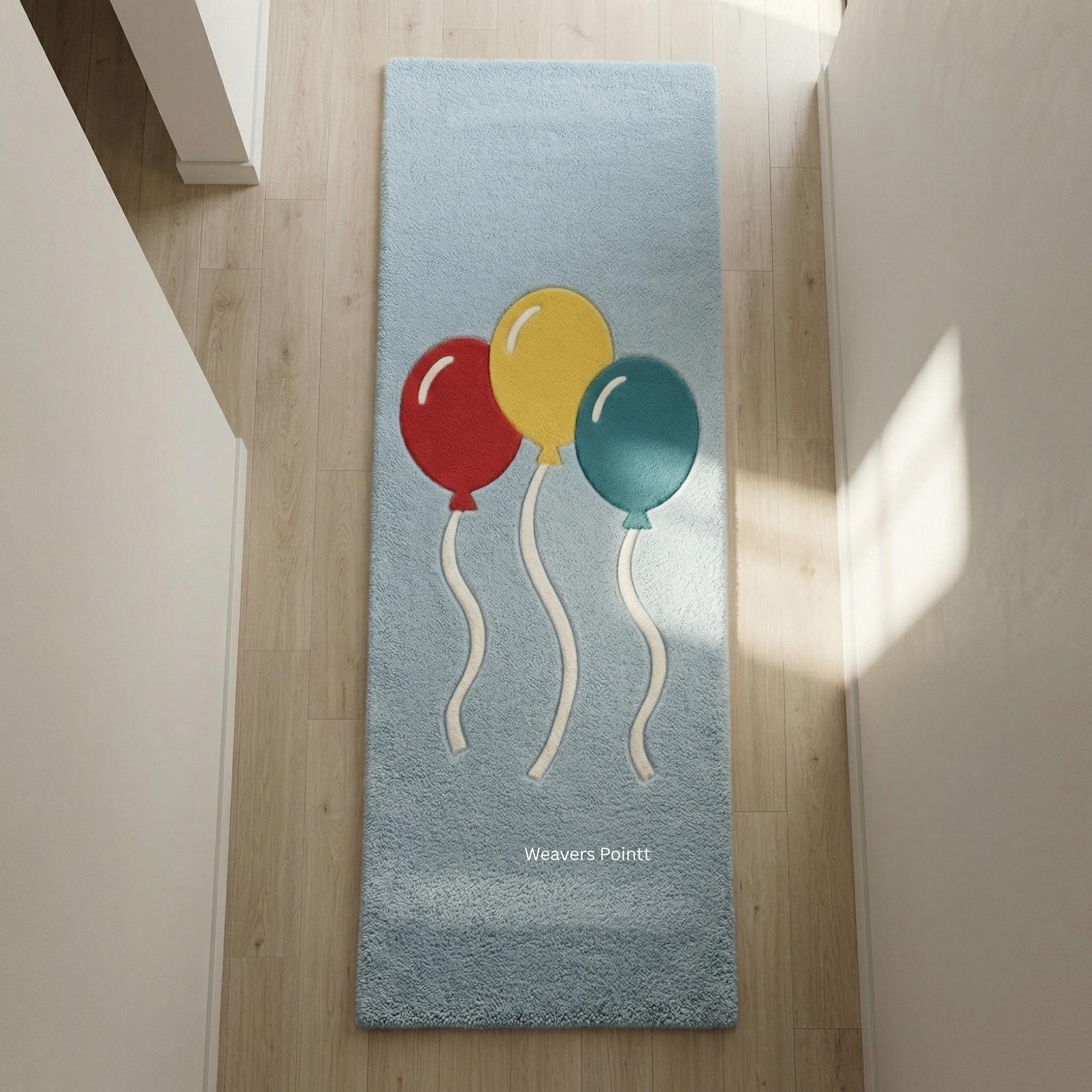 Balloon Kids Rug Hand Tufted Wool Nursery Rug Colorful Playroom Carpet ...