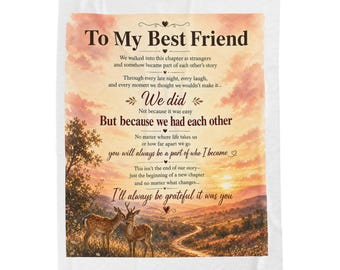 Manta para mejor amiga, regalo de amistad, regalo para amigas que viven lejos, regalo de graduación para mejor amiga, regalo emotivo, manta acogedora