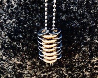 Gold silver modular artistic unisex necklace