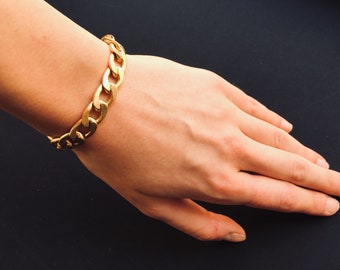 Gold  rustic unisex bracelet