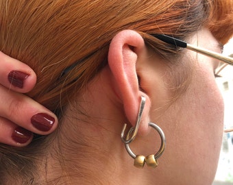 Mix & Match gold silver hoop earring