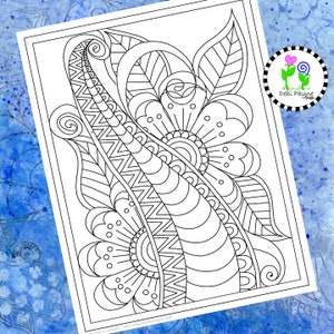 Abstrakt Doodle Design 30 Sofort Download Malseite