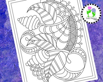 Abstract Doodle Design 24 Instant Download Coloring Page