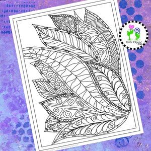 Abstrakt Doodle Design 07 Sofort Download Malseite