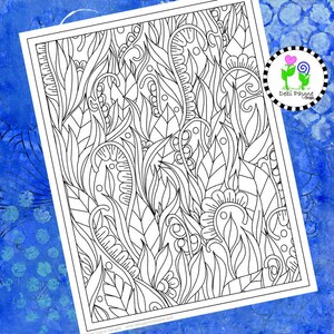 Abstrakt Doodle Design 25 Sofort Download Malseite