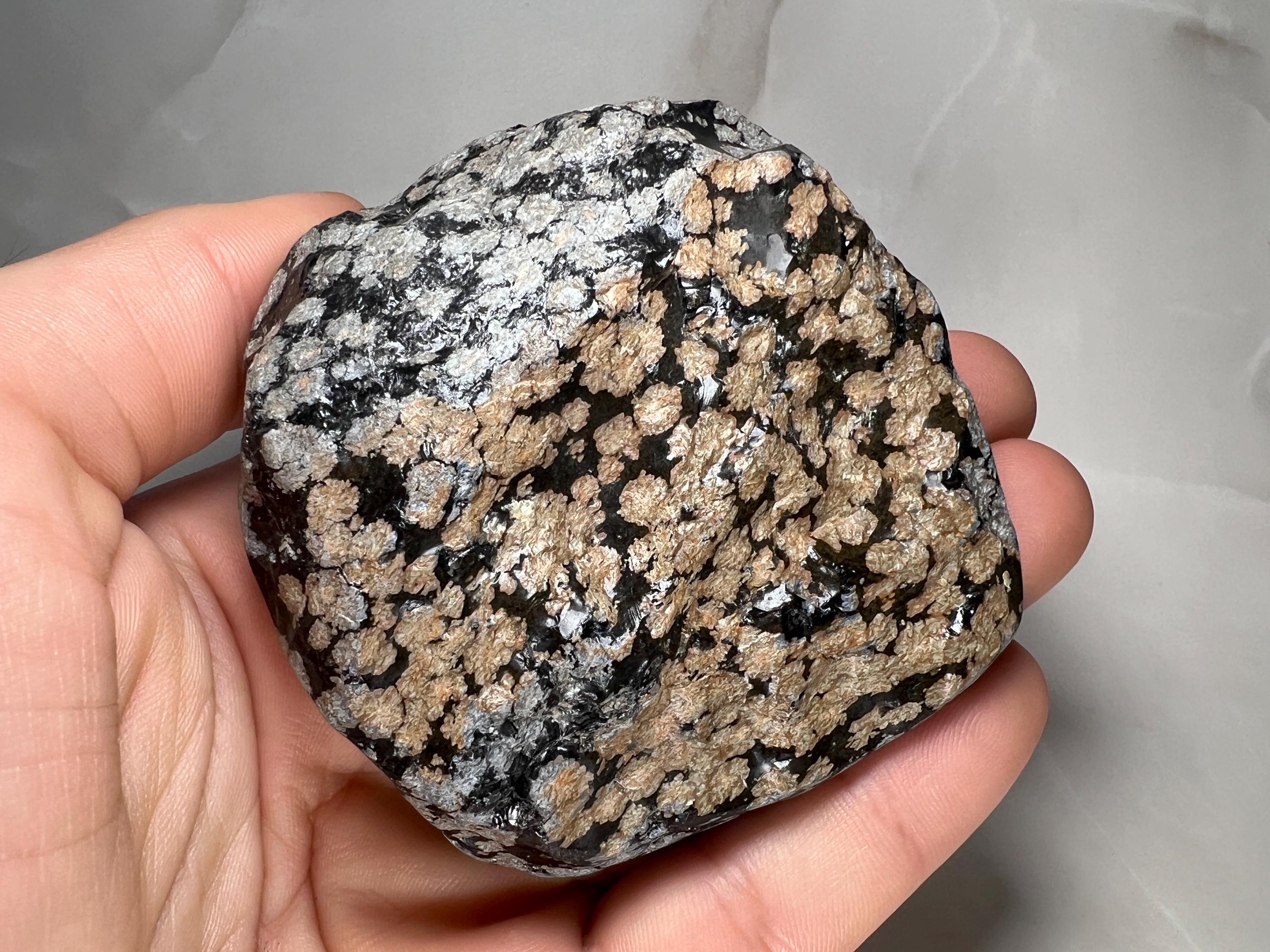 Snowflake Obsidian Pattern Snowflake Obsidian Slab - Beautiful Natural Patterns - Unique Mineral ...