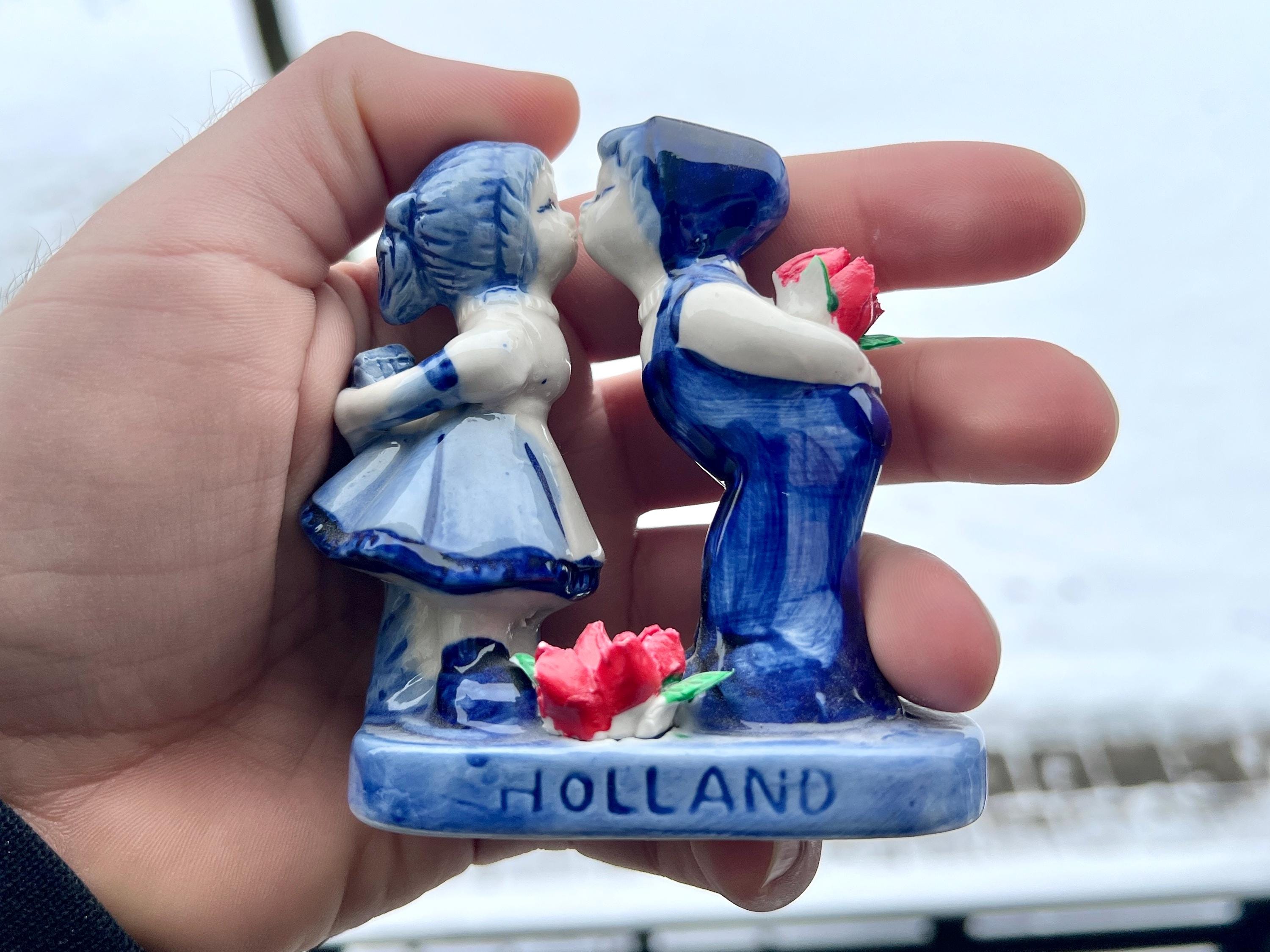 デルフトブルーのアヒル 陶器 置物 オブジェ ハンドペイント 日本から