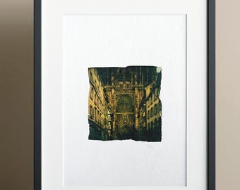 Polaroid Emulsion Lift on A5 (14.8 x 21 cm) watercolor paper "Mercière"