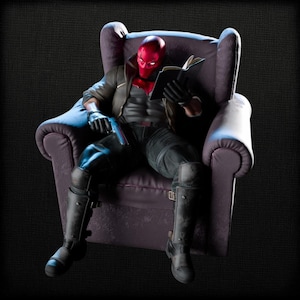 Figura di Cappuccio Rosso / Modello in resina stampato in 3D / Statua da collezione DC Comics / Dipinta a mano