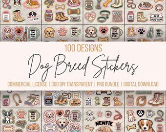 Dog Breed Icons PNG SVG Bundle | 100 Dog Breeds Clipart Pack | Dog Mom Bundle | Dogs Vector Art | Printable Dogs DigitalDownload