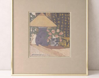 Framed Batik Still Life Artwork Signed by Martha Swanger