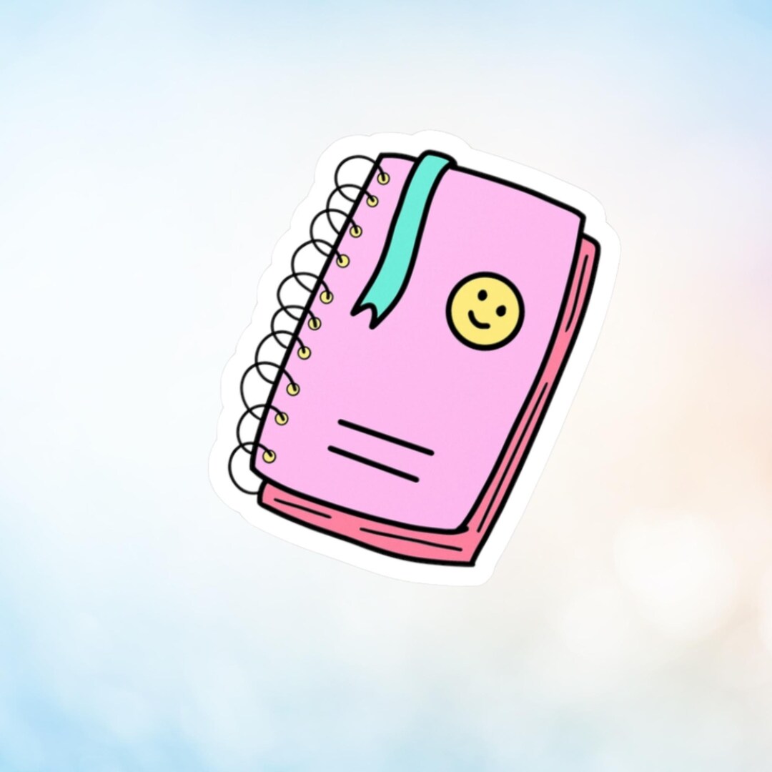Pink Sticker Notebook This item is unavailable - Etsy