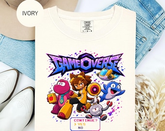 Gameoverse Shirt, Indie Animation Tee, Cartoon Fan Shirt, TADC Inspired Washed Graphic Tee