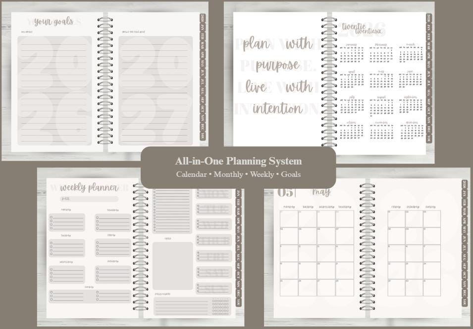 2026 Digital Planner for iPad | Hyperlinked Goodnotes Planner | Weekly ...