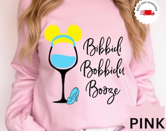 Bibbidi Bobbidi Booze Cinderella Unisex Sweat, Christmas Matching Sweatshirts, Xmas Christmas Hoodie Sweatshirt