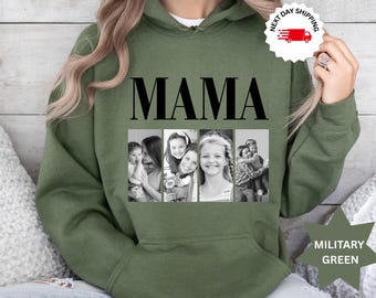 Custom Mama Photo Shirt, Customized Mother's Day Gift, Gift For Mama,Personalized Gift for MOM,Printable Mother Day Photo Shirt,Grandma Gift