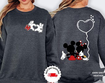 Disney Valentine Sweatshirt, Valentine Matching Couples Hoodies, Valentine Mickey and Minnie Shirt, Lovely T-Shirt, Disney Valentine Tee
