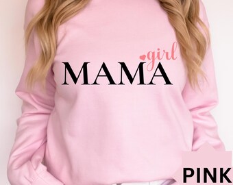 Personalized Girl Mama Sweatshirt, Custom Mom Of Girls Hoodie, New Mama Outfit, Baby Announcement Momma Clothing, Cute Birthday Mommy Gifts