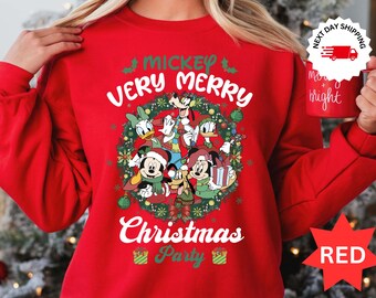 Mickey's Very Merry Christmas Party 2026 Sweatshirt, Christmas Family Matching Shirt, Mickey Christmas, Merry Christmas, Disney Christmas