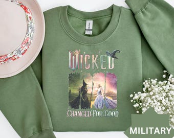 Wicked Changed For Good Comfort Colors Shirt, Defy Gravity Broomstick Magic Wand, Wizard Movie Fan Shirt, Wicked Musical Fan Gifts