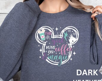 This Mom Runs On Coffee and Magic Shirt, Disney Mama Sweatshirt, Mother's Day Gifts, Disney Family Trip Tee , Disney Magical Kingdom T-Shirt