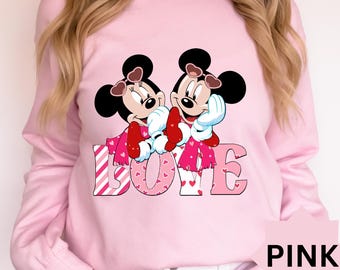 Mickey and Minnie In Love Shirt, Disney Romance Shirt, Disney Valentines Tee, Disney Honeymoon Tee, Mickey Minnie Valentine Sweatshirt