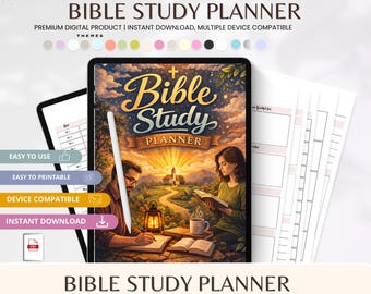 Christian Devotional Journal: Bible Study and Prayer Planner - Printable PDF