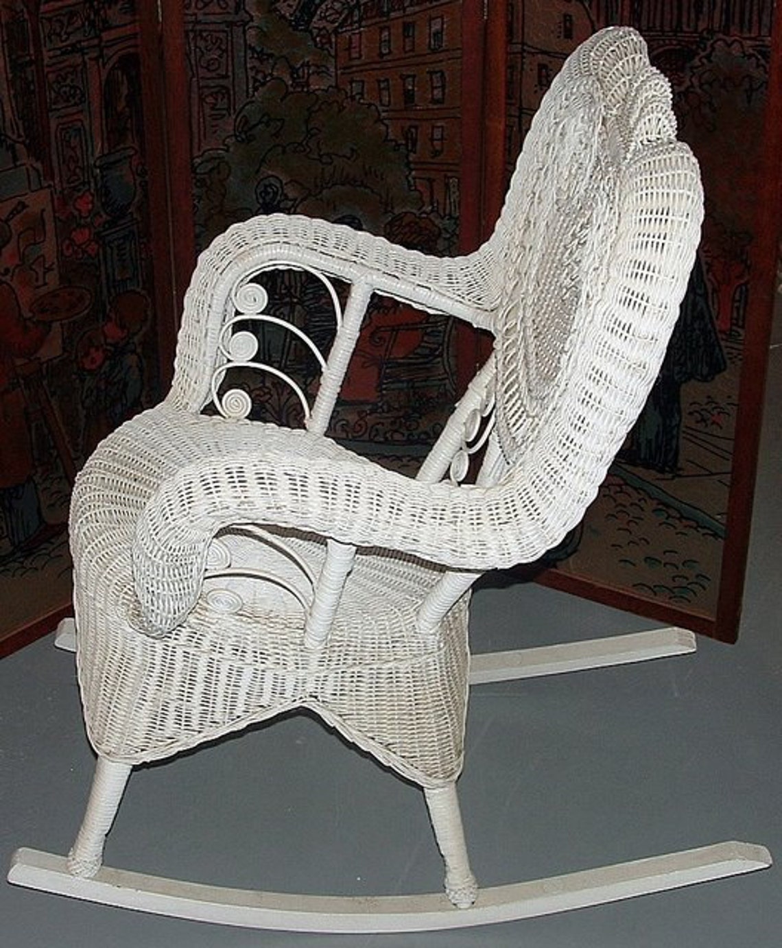 white wicker rocker furniture