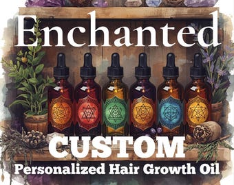 Betoverde haarolie, op maat gemaakte haargroei, gepersonaliseerde blend