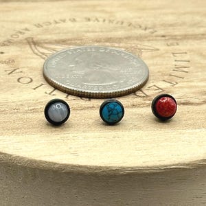 Wooden Threadless Push fit Top Earrings Stud 5mm