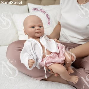 Full Silicone Reborn Baby Doll 14" – Lifelike Art Doll “Coco” or “Isaac”