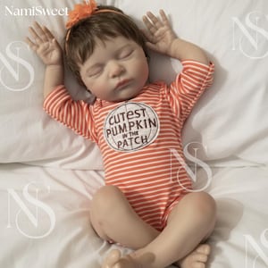 20" Handmade Reborn Baby Doll – Sleeping Realistic Vinyl Art Doll with Soft Cloth Body