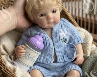 13" Silicone Reborn Baby Doll – Open Mouth Washable Newborn Doll