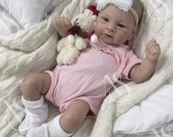 17" Reborn Baby Doll, Blue Eyes Doll