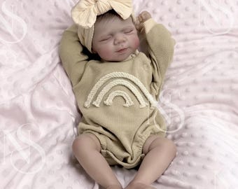 19" Handmade Reborn Baby Doll - Vinyl Newborn with 3D Skin Details
