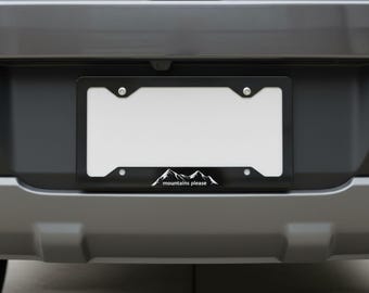 Marco de matrícula de montaña, portamatrículas minimalista para coche, accesorio para coche de aventura, marco de matrícula para camión/autocaravana, regalo para amantes de la naturaleza, decoración de coche inspirada en la naturaleza